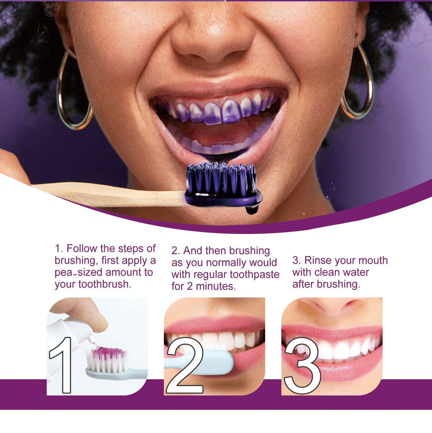 V34 Teeth Whitening Purple Toothpaste