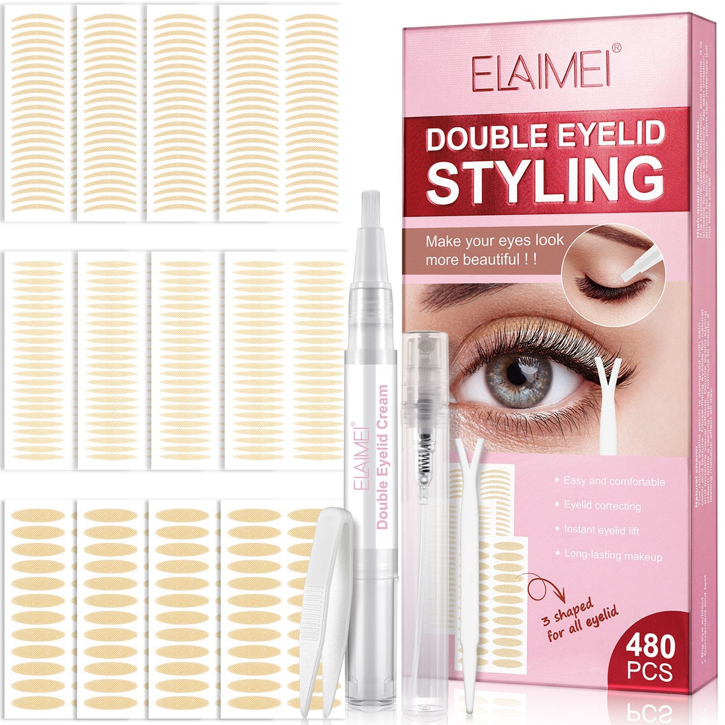 Double eyelid invisible stickers (480 stickers )