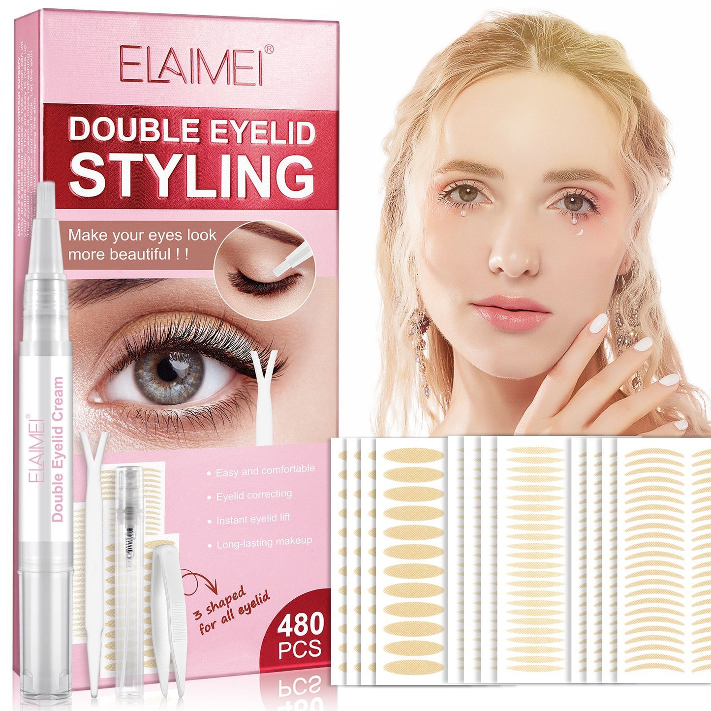 Double eyelid invisible stickers (480 stickers )